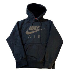 Nike Air Black Activewear Athletic Sporty Thick Warm Cozy Hoodie Shirt Men Small